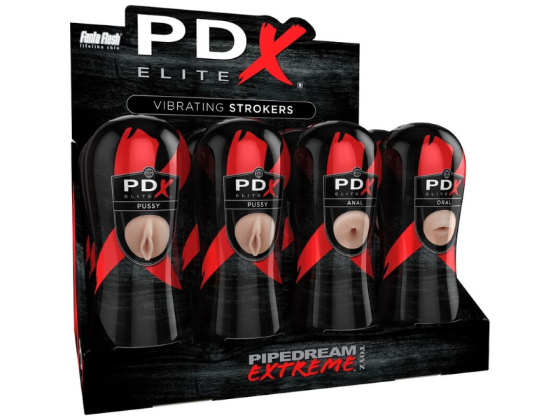 PDX ELITE - STROKER SET 12 UNITS: 6X VAGINA, 3X ANO, 3X MOUTH