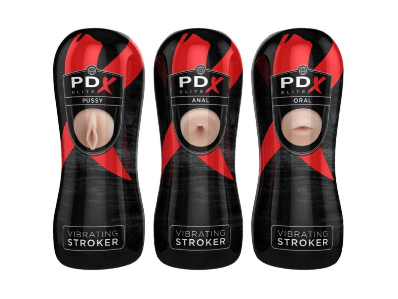 PDX ELITE - STROKER SET 12 UNITS: 6X VAGINA, 3X ANO, 3X MOUTH