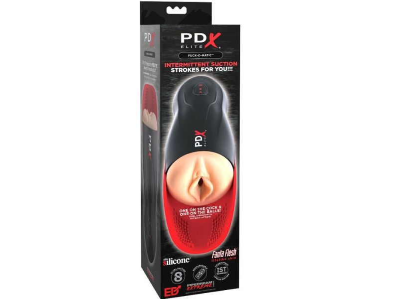 PDX ELITE - STROKER FUCK-O-MATIC VAGINA DOUBLE VIBRATION PENIS & TESTICLES