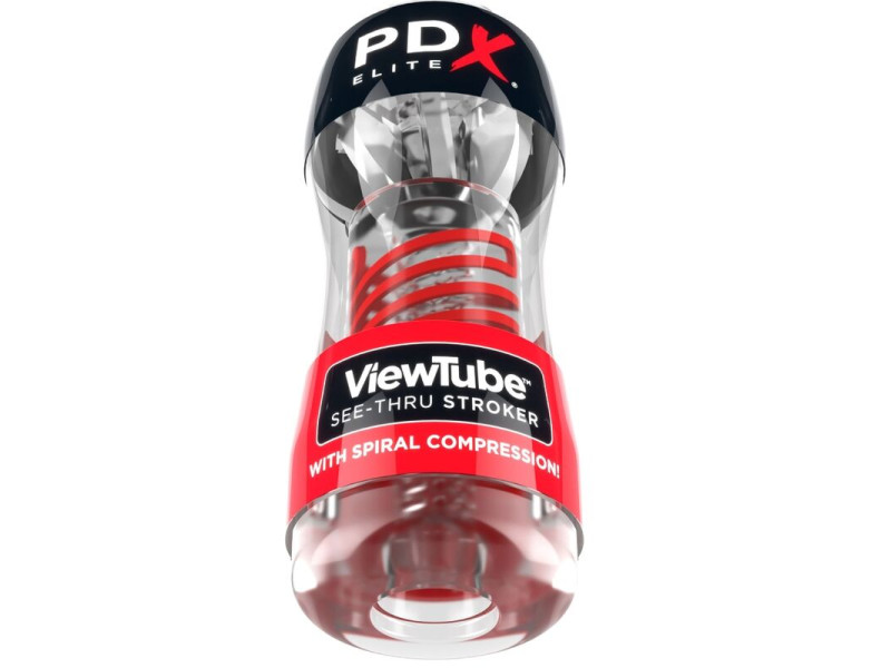 PDX ELITE - STROKER VIEWTUBE 2 SPIRAL COMPRESSION TRANSPARENT