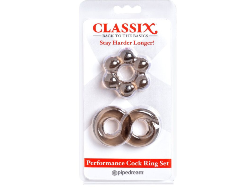 CLASSIX - SET OF 2 RINGS GRAY PENIS