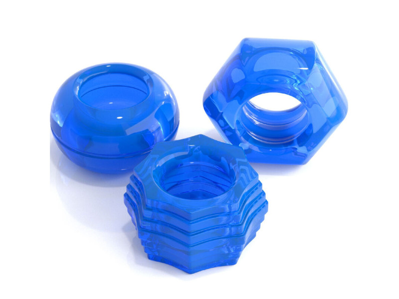 CLASSIX - SET OF 3 RINGS BLUE PENIS