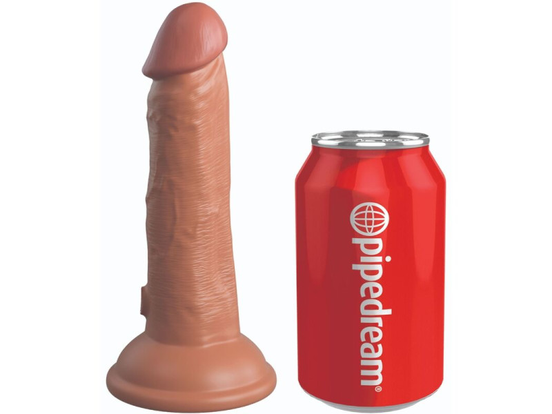 KING COCK - ELITE REALISTIC SILICONE DILDO 15.2 CM CARAMEL