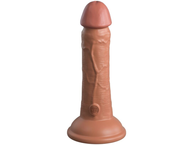 KING COCK - ELITE REALISTIC SILICONE DILDO 15.2 CM CARAMEL