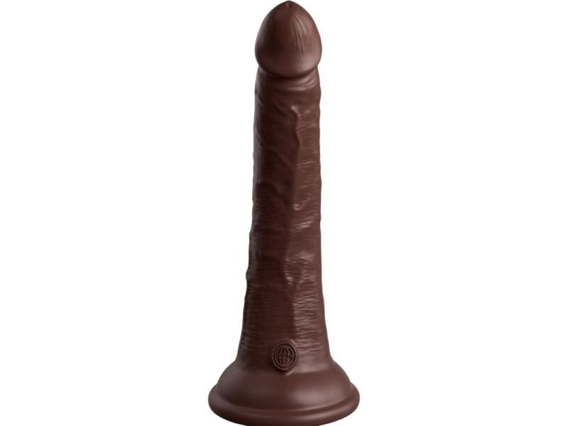 KING COCK - ELITE REALISTIC SILICONE DILDO 17.8 CM BROWN