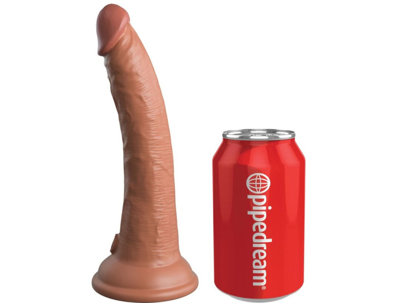 KING COCK - ELITE REALISTIC SILICONE DILDO 17.8 CM CARAMEL