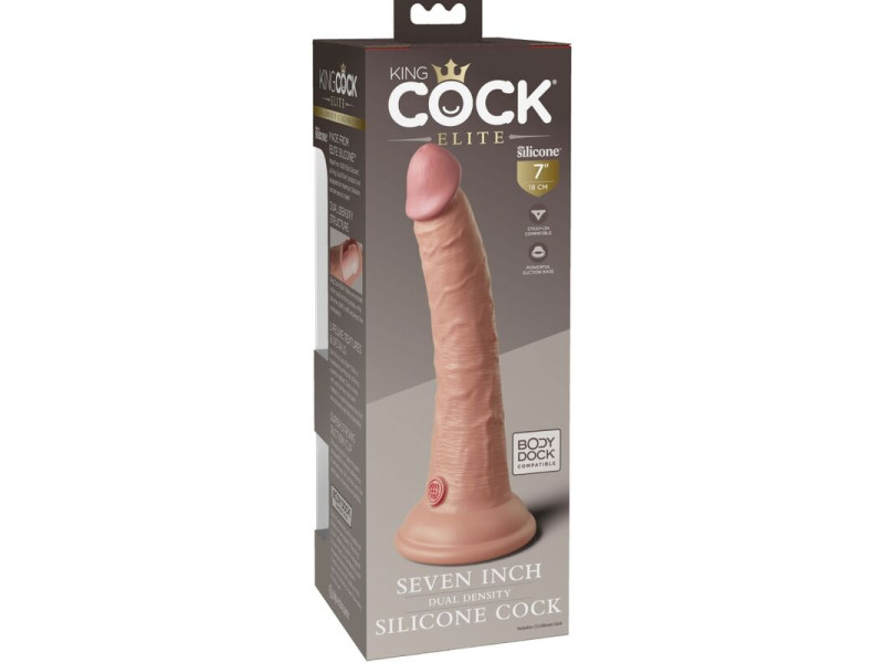 KING COCK - ELITE REALISTIC SILICONE DILDO 17.8 CM