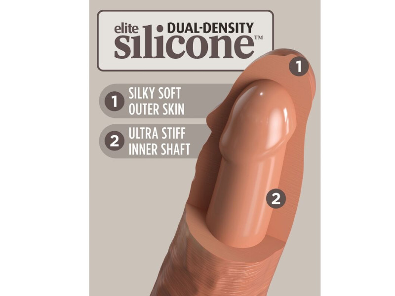 KING COCK - ELITE REALISTIC SILICONE DILDO 20.3 CM CARAMEL