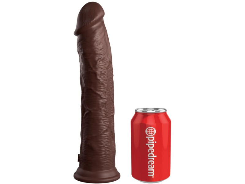 KING COCK - ELITE REALISTIC SILICONE DILDO 28 CM BROWN