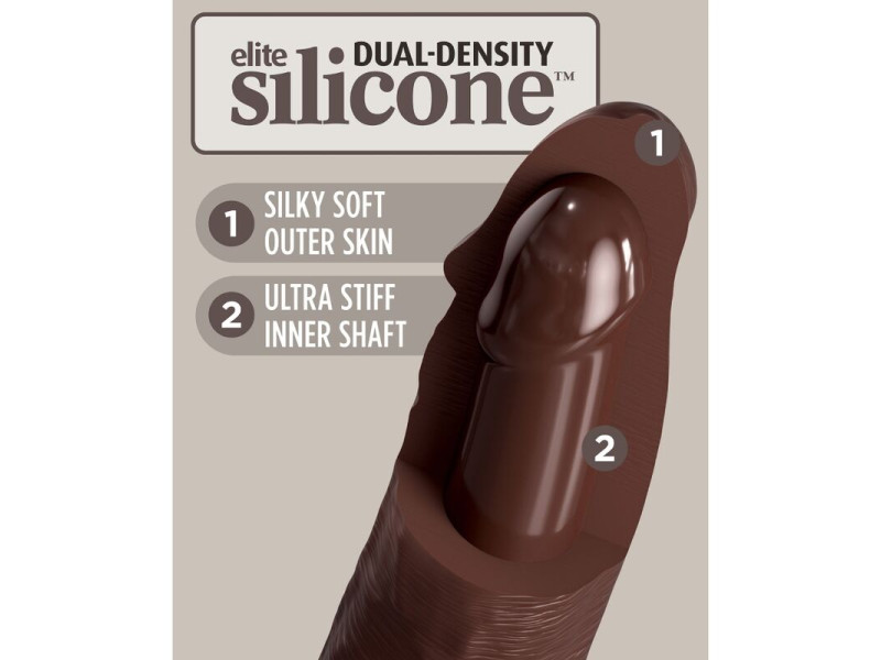 KING COCK - ELITE REALISTIC SILICONE DILDO 28 CM BROWN