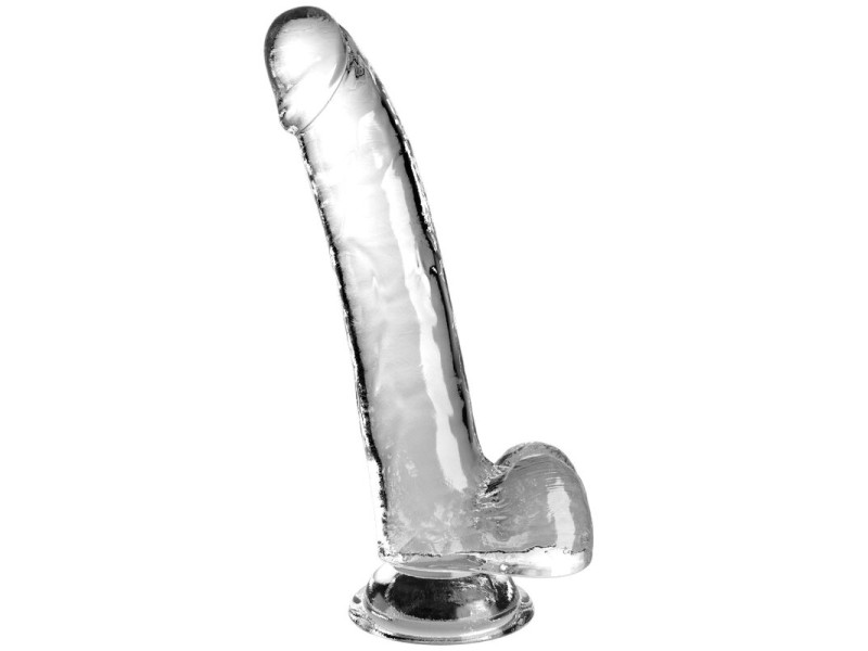 KING COCK - CLEAR DILDO WITH TESTICLES 20.3 CM TRANSPARENT