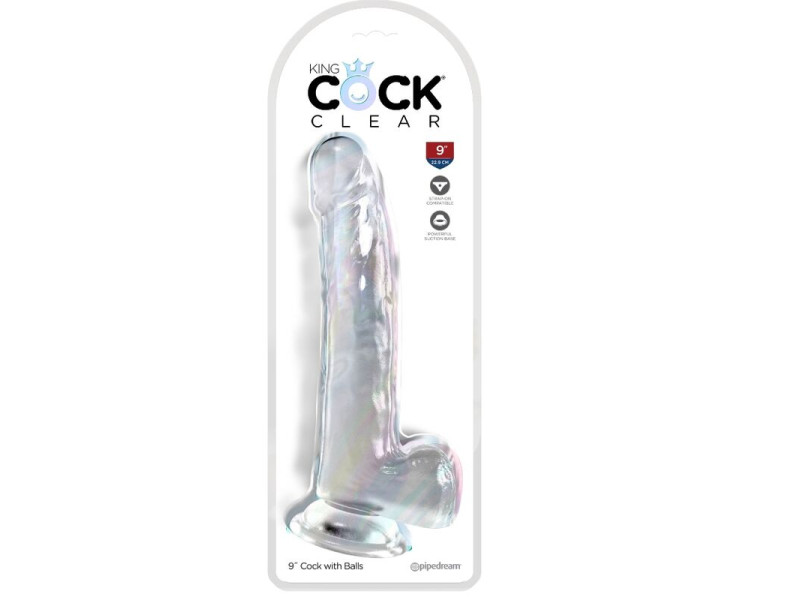 KING COCK - CLEAR DILDO WITH TESTICLES 20.3 CM TRANSPARENT