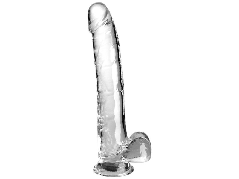 KING COCK - CLEAR DILDO WITH TESTICLES 24.8 CM TRANSPARENT