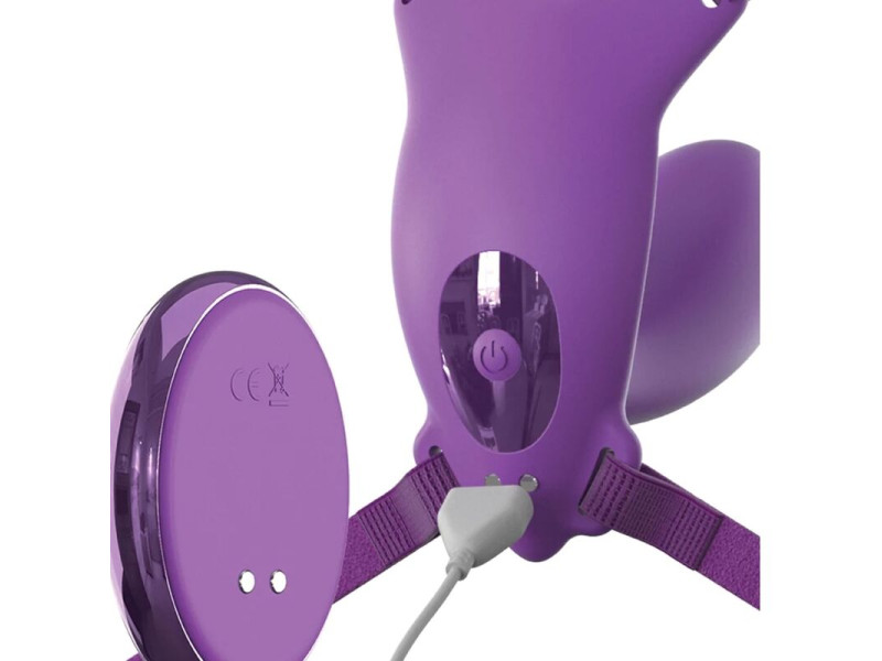 FANTASY FOR HER - BUTTERFLY HARNESS G-SPOT WITH VIBRATOR, RECHARGEABLE & REMOTE CONTROL VIOLET