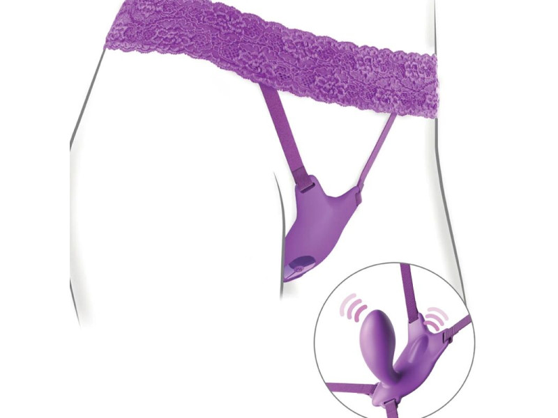 FANTASY FOR HER - BUTTERFLY HARNESS G-SPOT WITH VIBRATOR, RECHARGEABLE & REMOTE CONTROL VIOLET