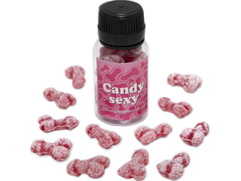 DIABLO PICANTE - CANDY SEXY JAR OF 12 STRAWBERRY-CHERRY FLAVOR GUMMIES