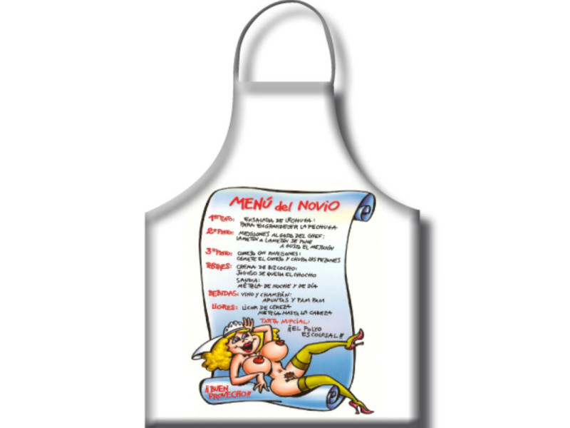 DIABLO PICANTE - BOYFRIEND MENU APRON SPANISH TEXT