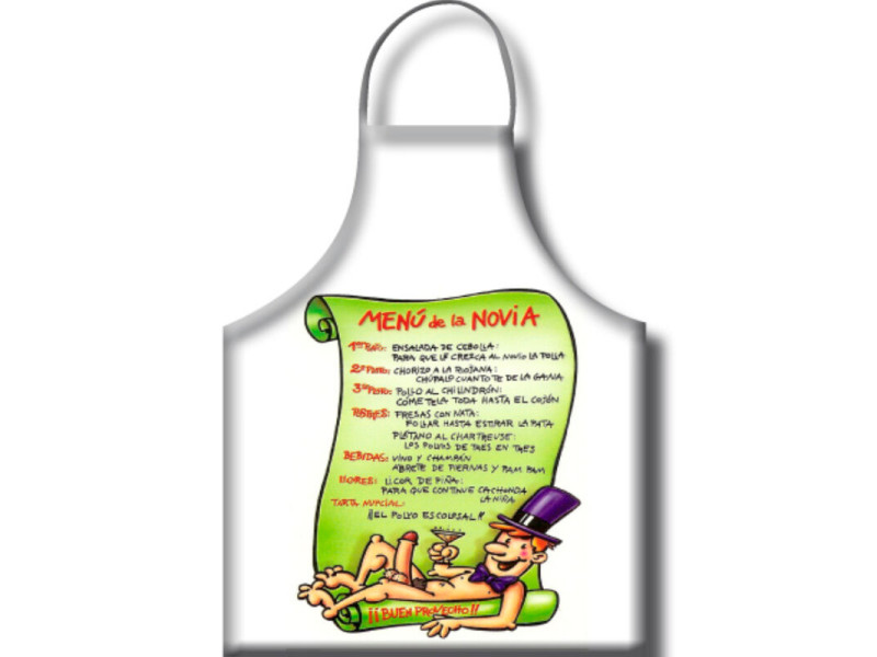 DIABLO PICANTE - GIRLFRIEND MENU APRON SPANISH TEXT