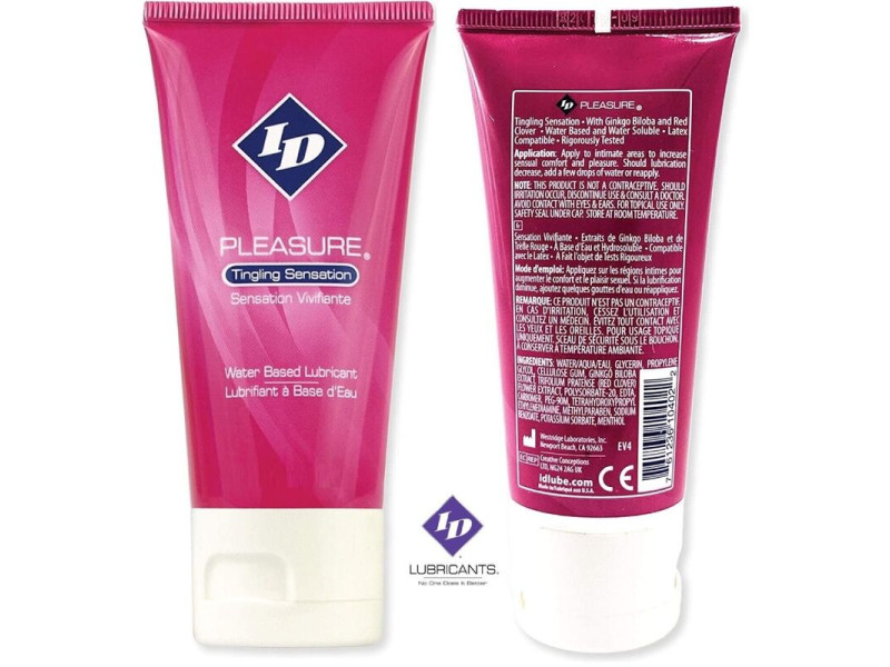 ID PLEASURE - WATER BASED LUBRICANT TINGING SENSATION TRAVEL TUBE 60 ML