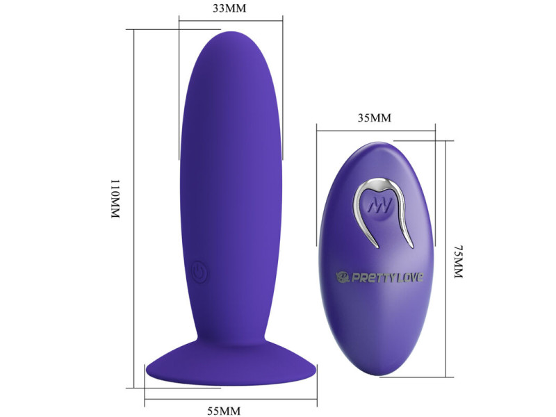 PRETTY LOVE - YOUTH PLUG ANAL VIBRATOR REMOTE CONTROL VIOLET