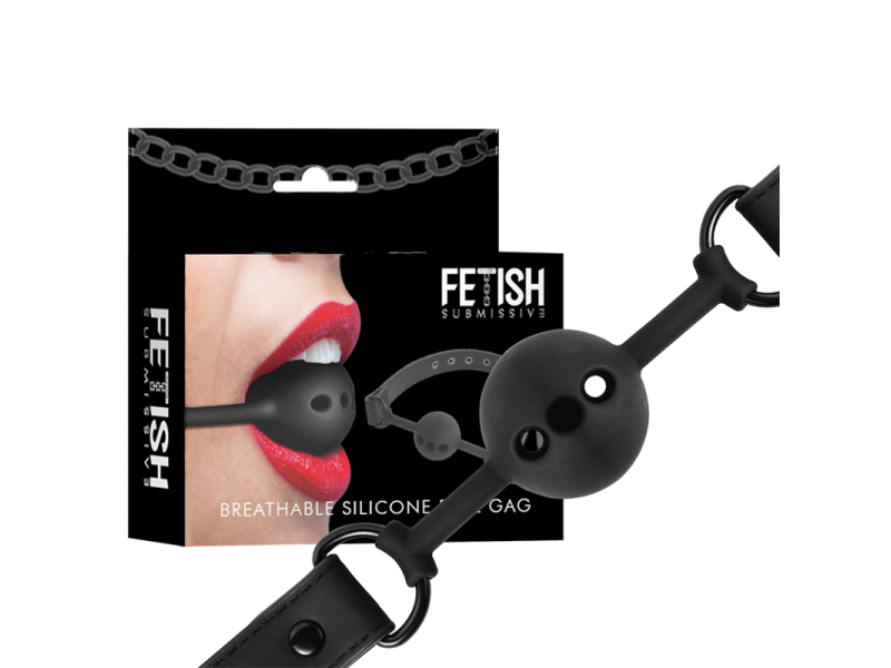 FETISH SUBMISSIVE BONDAGE - BREATHABLE SILICONE BALL GAG