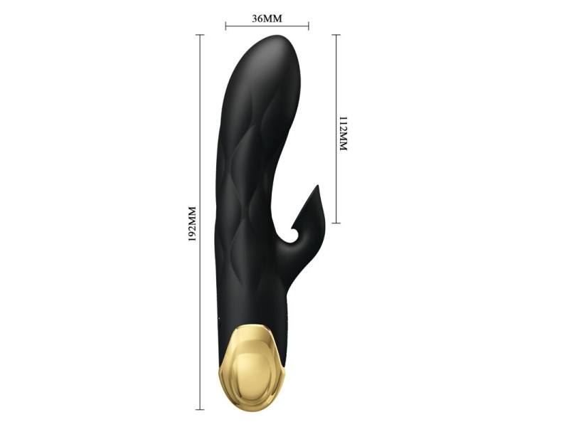 PRETTY LOVE - BLACK RECHARGEABLE GOLD PLATED LUXURY VIBRATOR