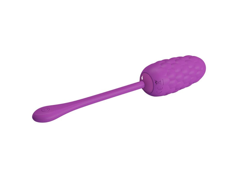 PRETTY LOVE - VIBRATING EGG WITH PURPLE RECHARGEABLE MARINE TEXTURE