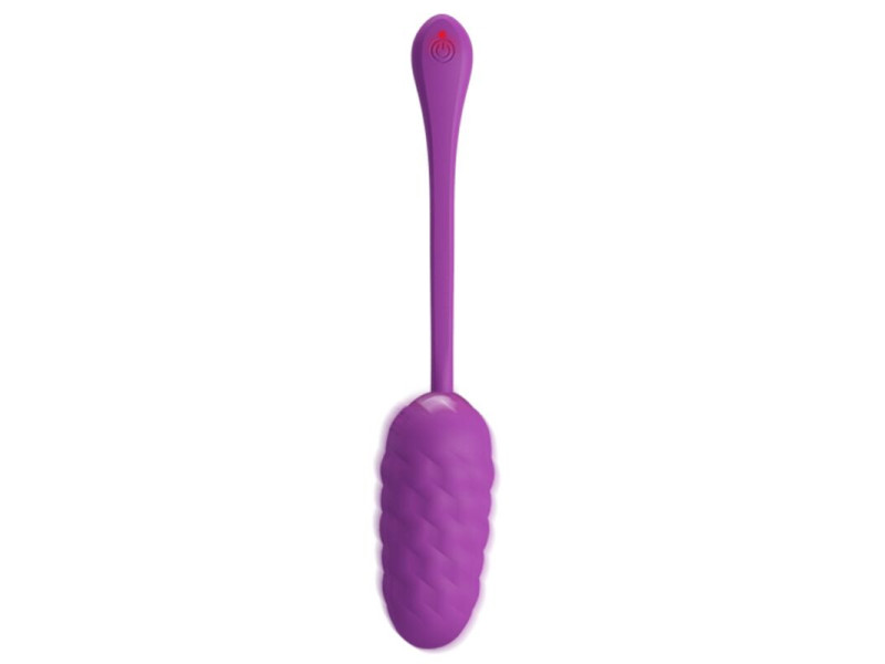 PRETTY LOVE - VIBRATING EGG WITH PURPLE RECHARGEABLE MARINE TEXTURE