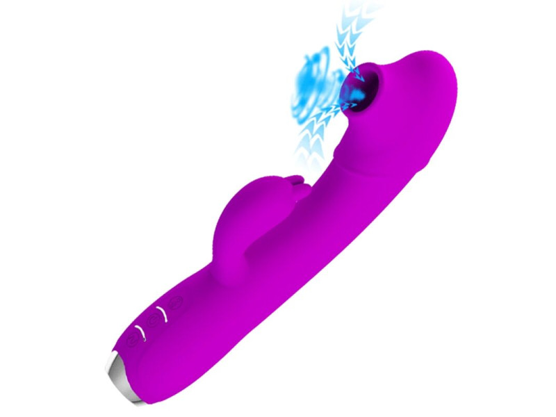 PRETTY LOVE - REGINA RECHARGEABLE VIBRATOR-SUCKER PURPLE