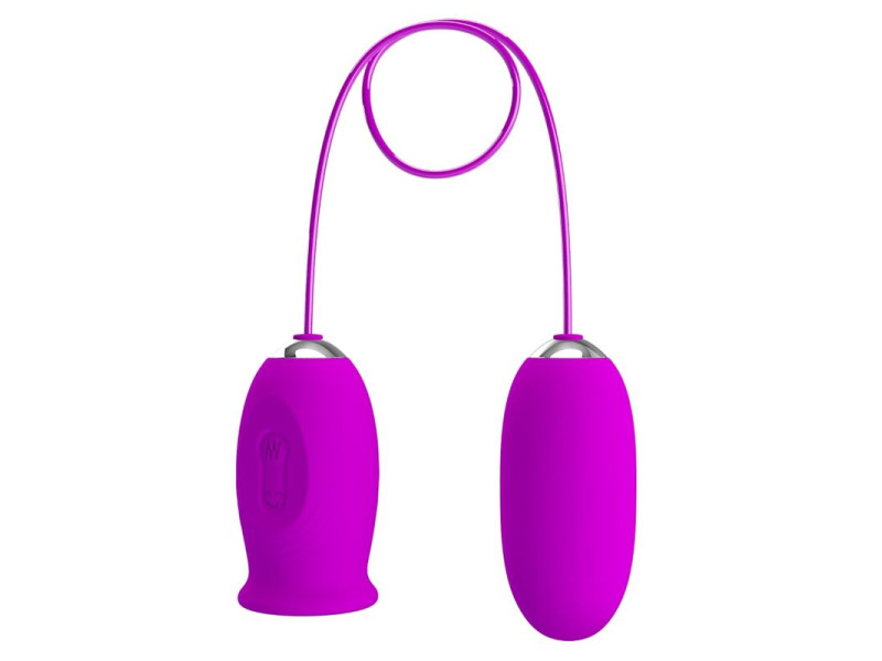 PRETTY LOVE - DAISY DUAL EGG RECHARGEABLE VIBRATOR PURPLE