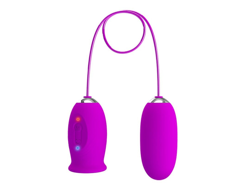 PRETTY LOVE - DAISY DUAL EGG RECHARGEABLE VIBRATOR PURPLE