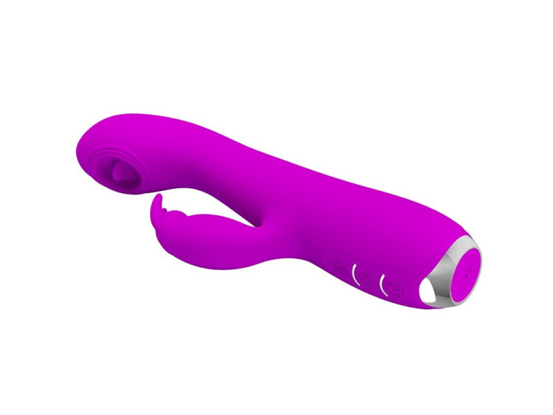 PRETTY LOVE - RACHEL RECHARGEABLE VIBRATOR WITH PURPLE SUCKER