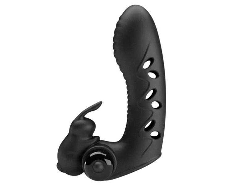 PRETTY LOVE - VANCE BLACK RABBIT VIBRATOR FINGER COVER