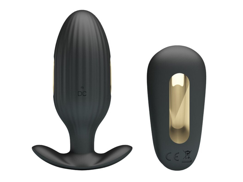 PRETTY LOVE - KELLY PLUG ANAL RECHARGEABLE VIBRATOR BLACK