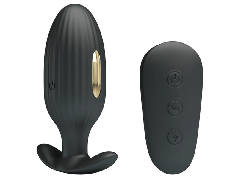 PRETTY LOVE - KELLY PLUG ANAL RECHARGEABLE VIBRATOR BLACK