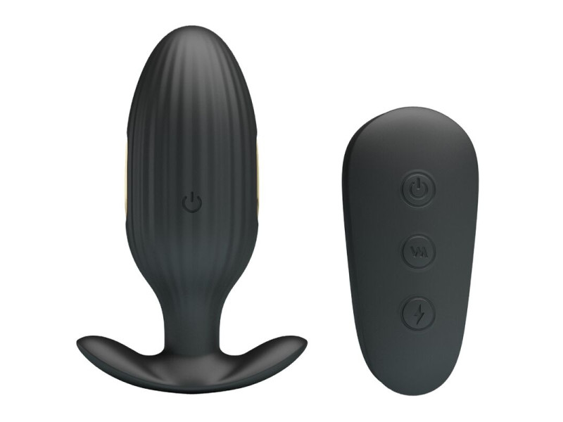 PRETTY LOVE - KELLY PLUG ANAL RECHARGEABLE VIBRATOR BLACK