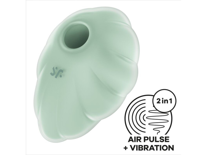 SATISFYER - CLOUD DANCER GREEN AIR PULSE VIBRATOR