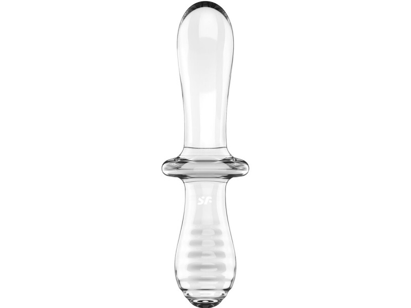 SATISFYER - DOUBLE CRYSTAL DILDO TRANSPARENT