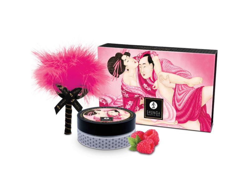 SHUNGA - EDIBLE MASSAGE POWDER KIT RASPBERRY