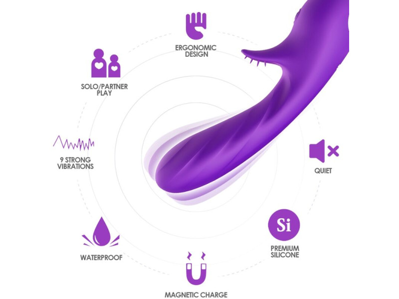 ARMONY - ROMANCE VIBRATOR WITH STIMULATOR PURPLE