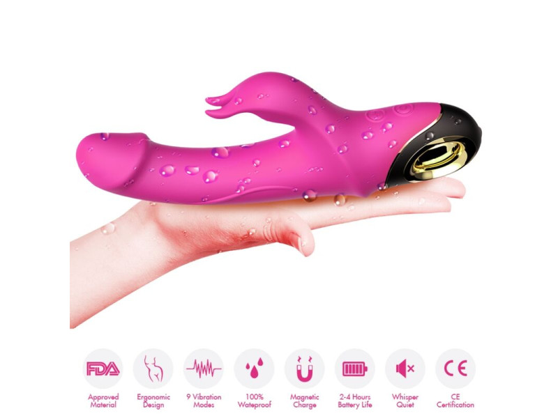 ARMONY - METEROR DILDO VIBRATOR RABBIT ROTATOR FUCHSIA