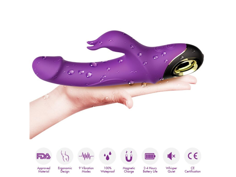 ARMONY - METEROR DILDO VIBRATOR RABBIT ROTATOR PURPLE