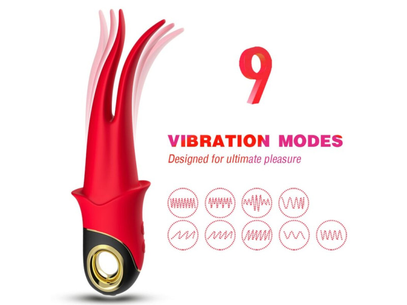 ARMONY - SHADOW VIBRATOR DOUBLE-HEAD TEASING RED