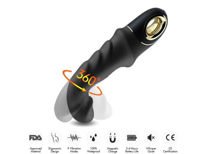 ARMONY - JOYBLADE DILDO VIBRATOR ROTATOR BLACK