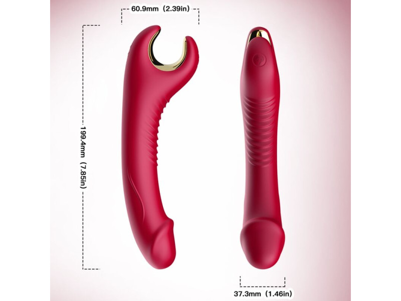 ARMONY - PRINCE DILDO VIBRATOR & ROTATOR RED