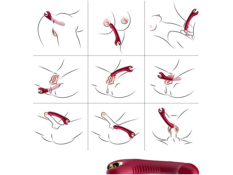 ARMONY - PRINCE DILDO VIBRATOR & ROTATOR RED