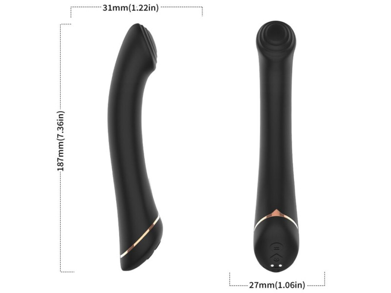 ARMONY - VIBRATOR FALT HEAD SILICONE BLACK