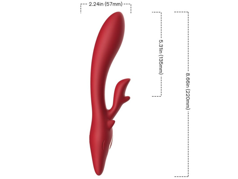 ARMONY - ELK VIBRATOR RABBIT CURVED RED