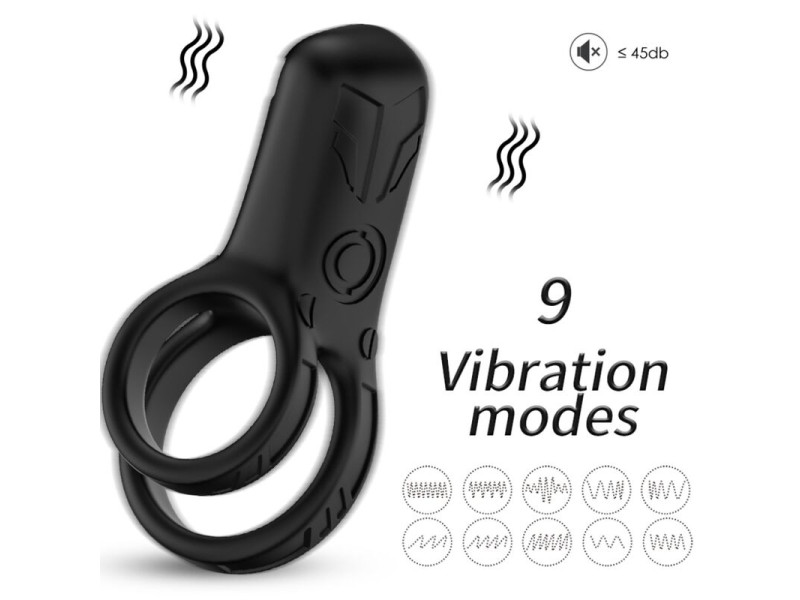 ARMONY - DOUBLE RING VIBRATOR BLACK