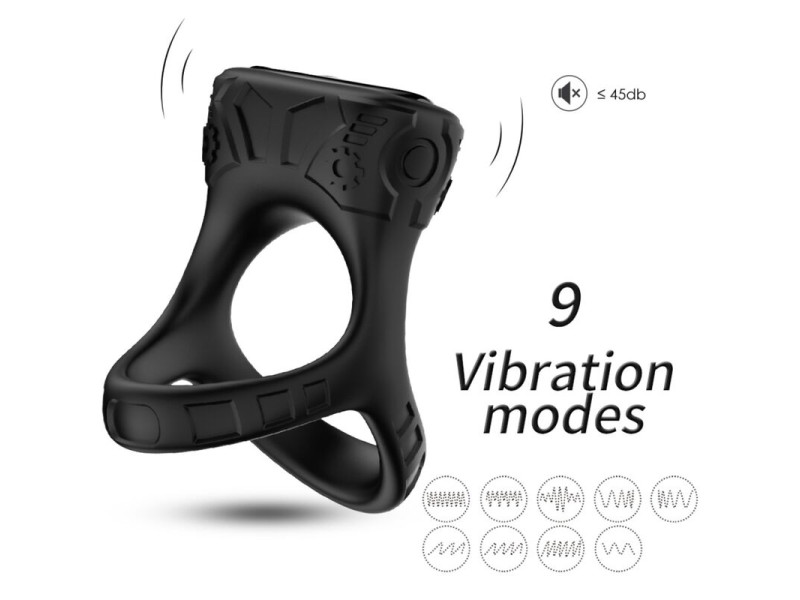 ARMONY - RING VIBRATOR & MULTIPOSITION BLACK